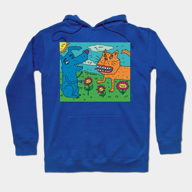 Cat and dog Hoodie by Douwannart